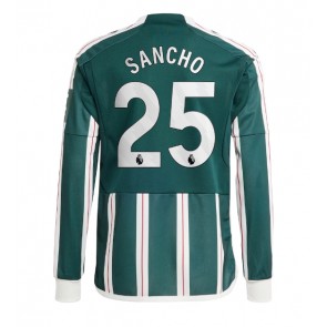 Lacne Muži Futbalové dres Manchester United Jadon Sancho #25 2023-24 Dlhy Rukáv - Preč